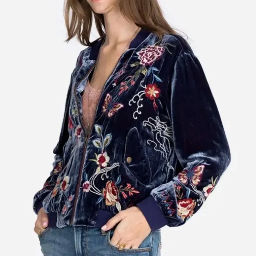 Johnny Was dreamer velvet bomber jacket - Picture 1 of 6